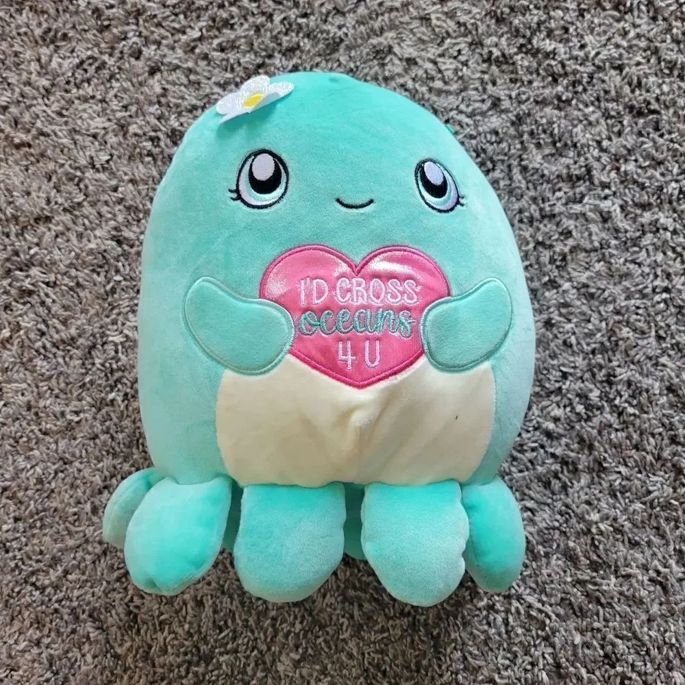 Official KellyToy Squishmallows 2021 Valentine’s Day Squad (8” Olina The Octopus